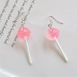 Pink Lollipop Dangle Earrings - Women's Jewelry